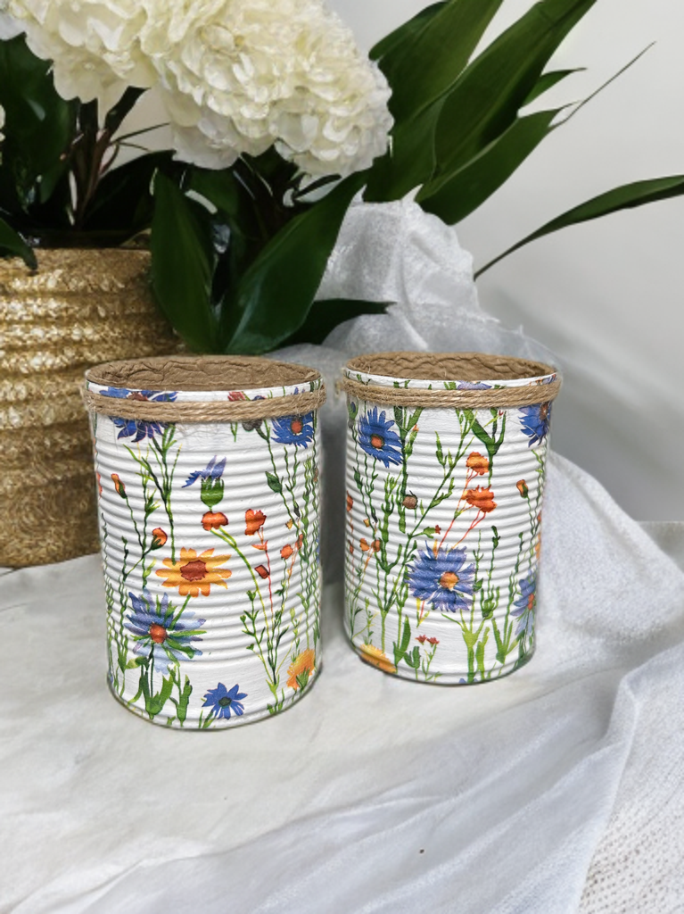 Yellow & Blue Watercolour Daisy Grow Your Own Herb Garden Gift Set