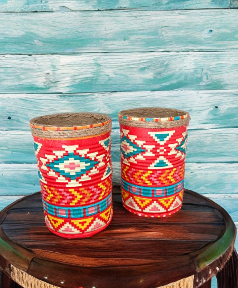 Red Yellow Blue Aztec Tribal Grow Your Own Herbs Garden Gift Set