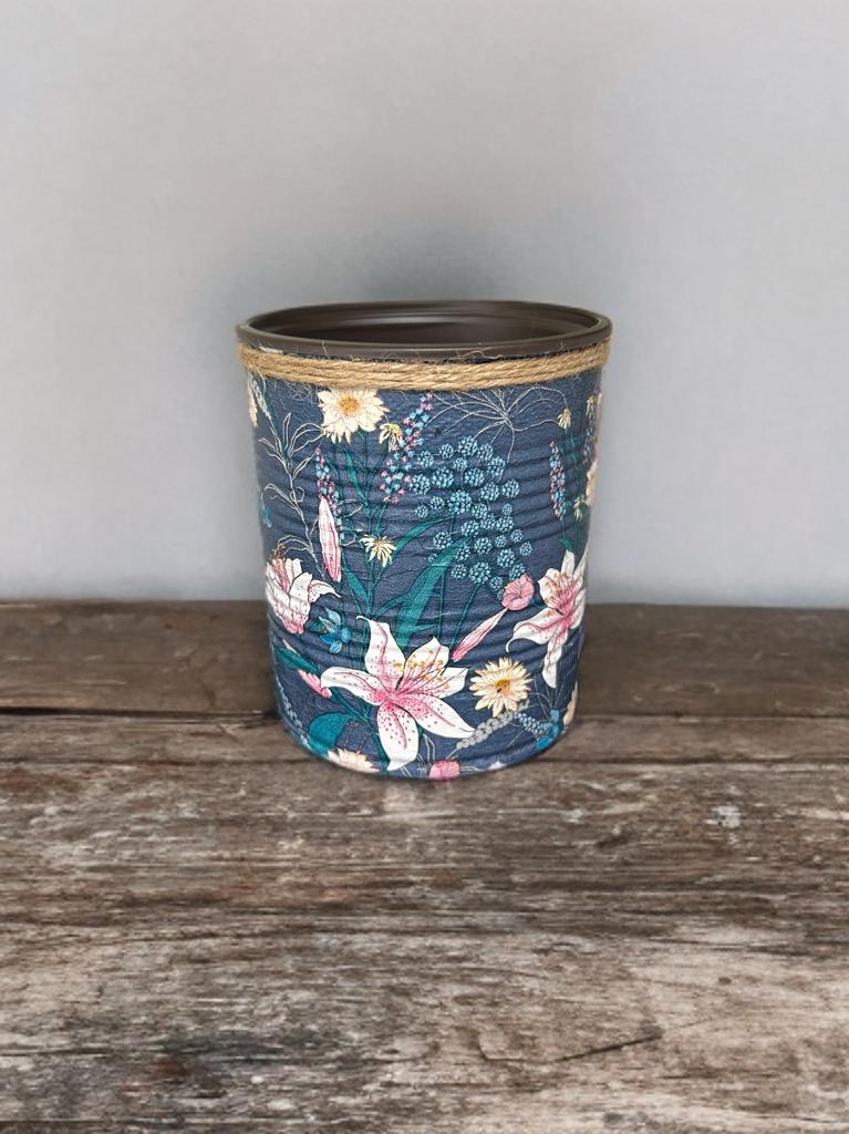 Navy Japanese Soft Pink Lily Indoor House Plant Pot - 10cm