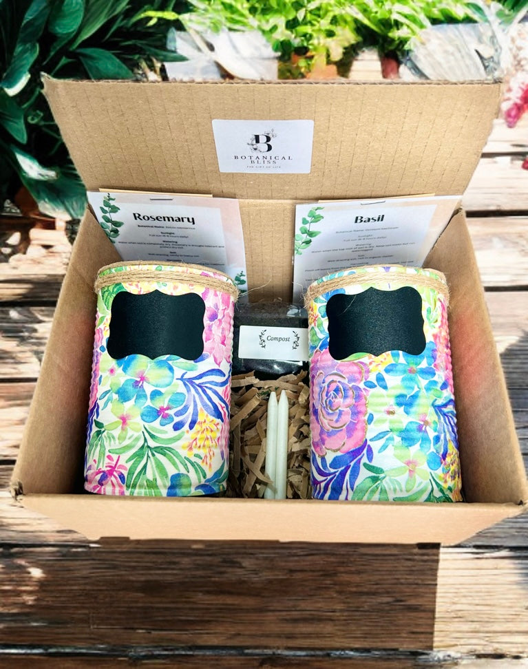 Pastel Bloom Grow Your Own Herbs Gift Set