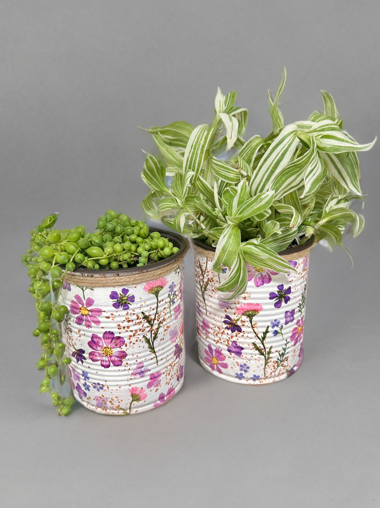 Lilac Wildflower Indoor House Plant Pot - 10cm
