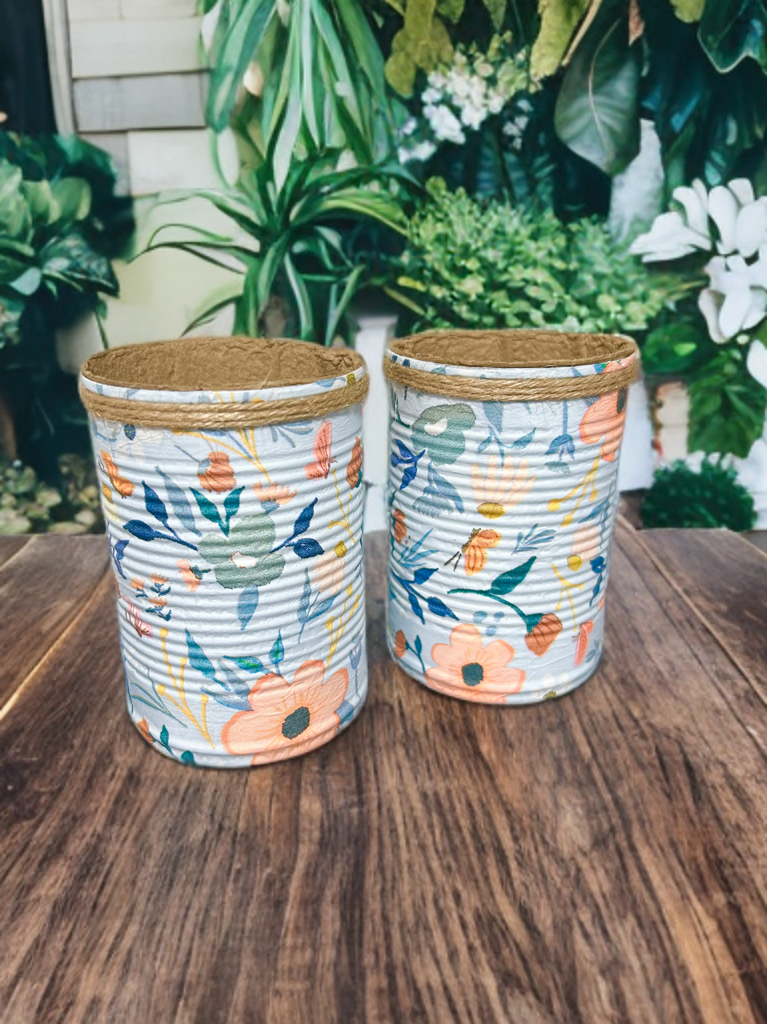 Pastel Peach & Blue Grow Your Own Herbs Gift Set