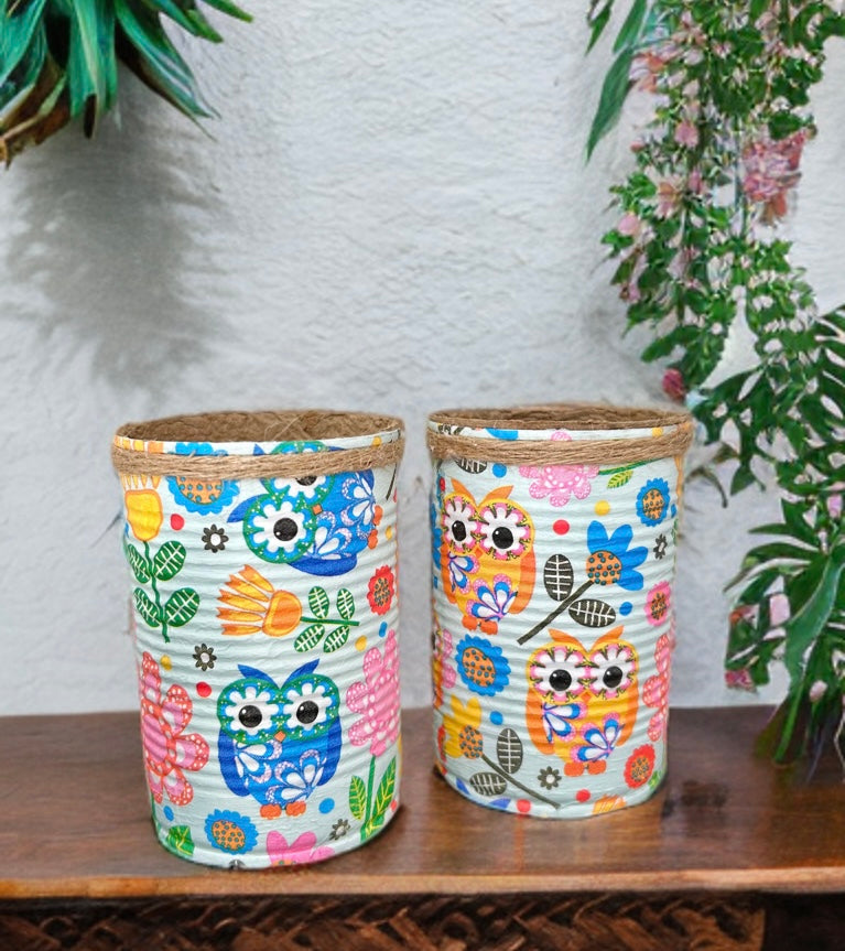 Retro Owl Grow Your Own Herbs Garden Gift Set