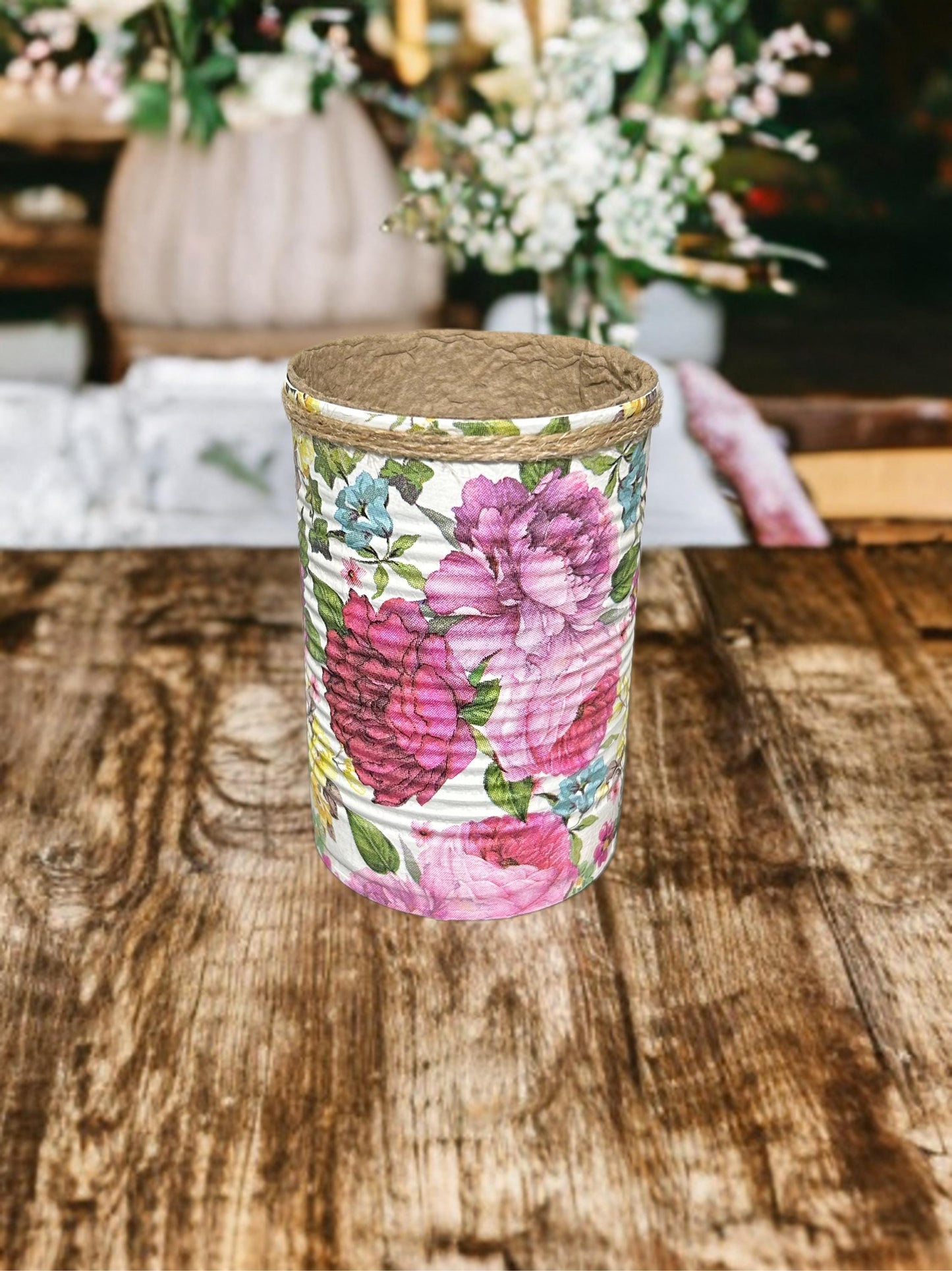 Peony Red & Purple Floral Grow Your Own Herbs Gift Set