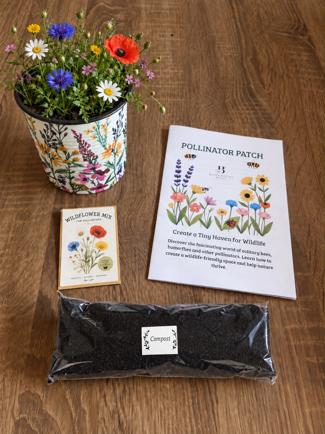 Pollinator Patch – Grow Your Own Wildflower & Pollinator Hotel Kit