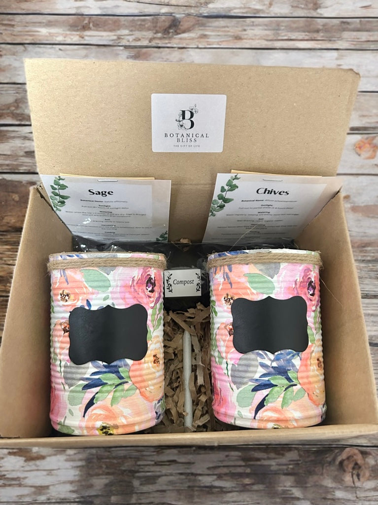 Pastel Summer Bloom Garden Grow Your Own Herb Garden Gift Set