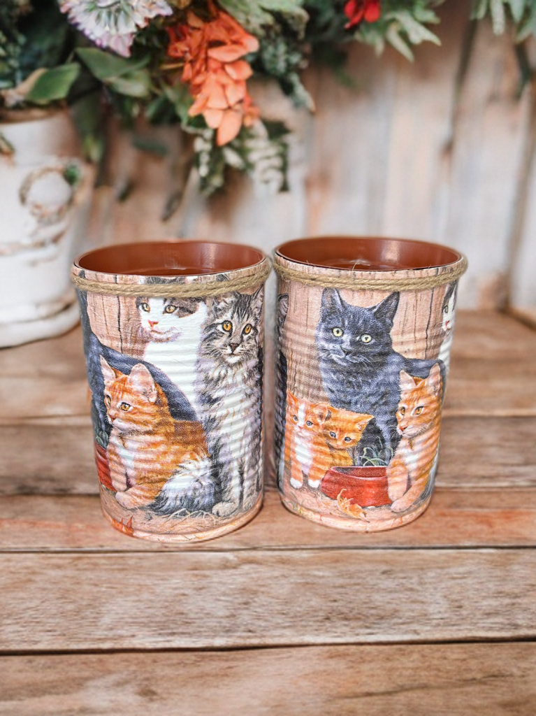 Tabby Cat & Kitten Grow Your Own Herb Garden Gift Set