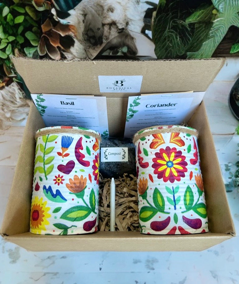 Folk Floral Grow Your Own Herb Garden Gift Set