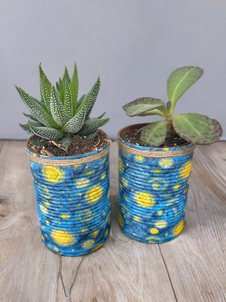 Van Goph inspired Starry Night Grow Your Own Herb Garden Gift Set
