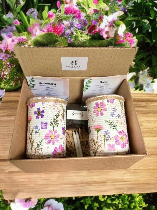 Lilac Fresh Meadow Grow Your Own Herbs Gift Set
