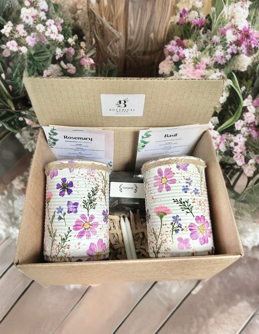 Lilac Fresh Meadow Grow Your Own Herbs Gift Set