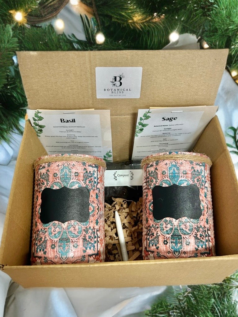 Boho Mandela Grow Your Own Herb Garden Gift Set