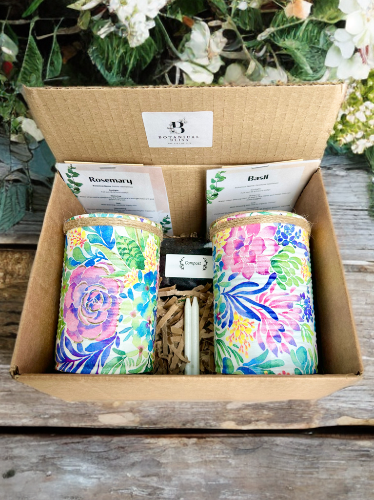Pastel Bloom Grow Your Own Herbs Gift Set