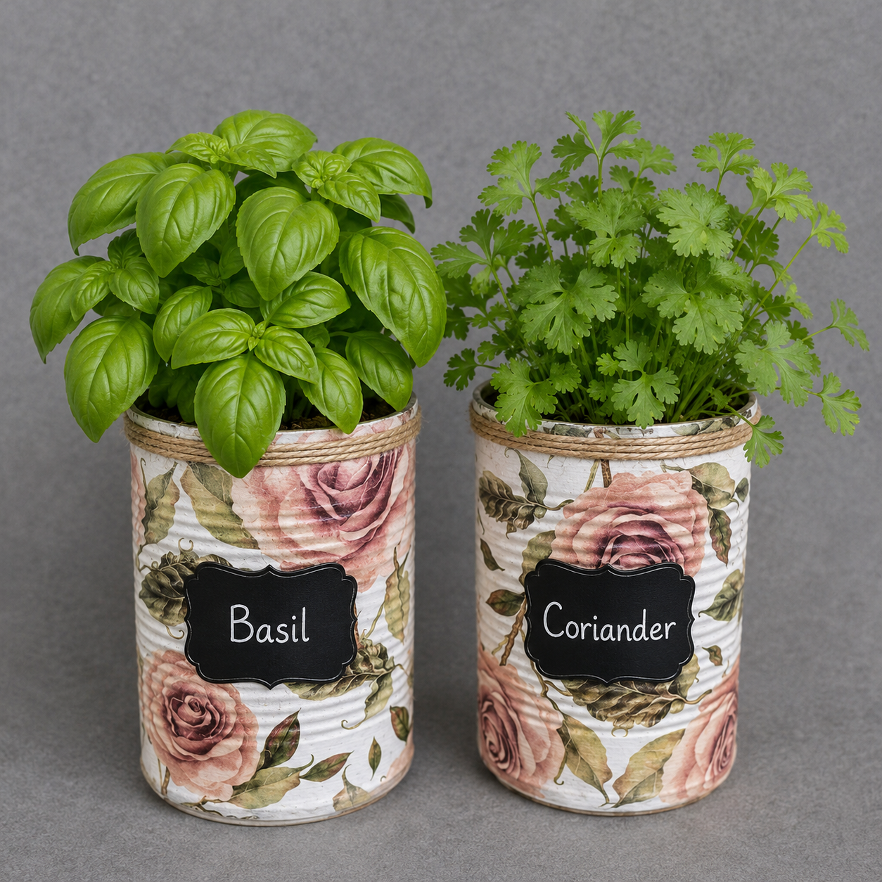Geschenkset "Vintage Rosengarten" zum Kräuter selbst anbauen