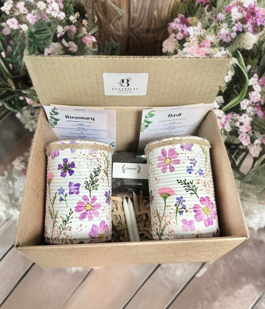Lilac Fresh Meadow Grow Your Own Herbs Gift Set