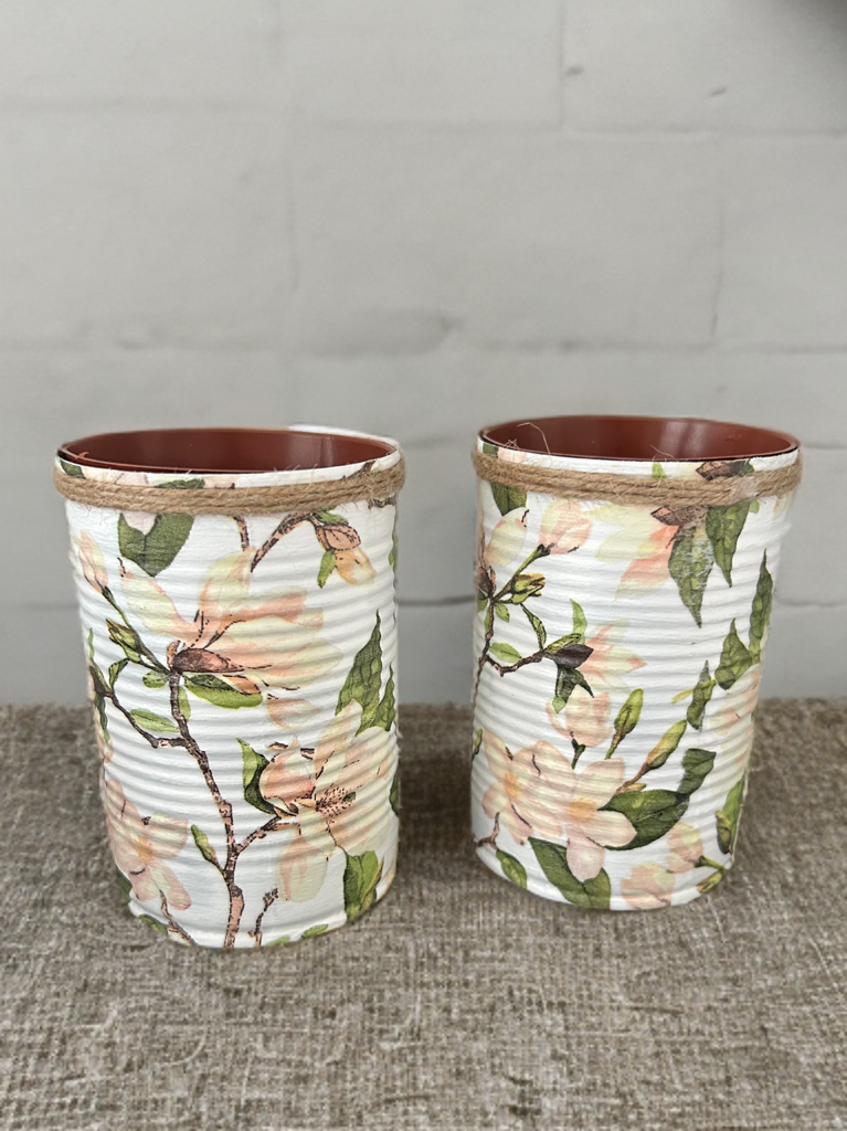 Cream Magnolia Floral Grow Your Own Herb Garden Gift Set