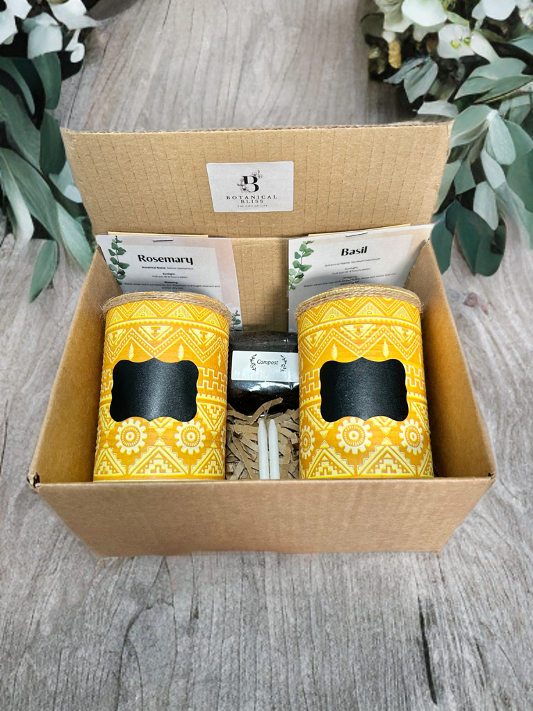 Mustard Aztec Tribal Grow Your Own Gift Set