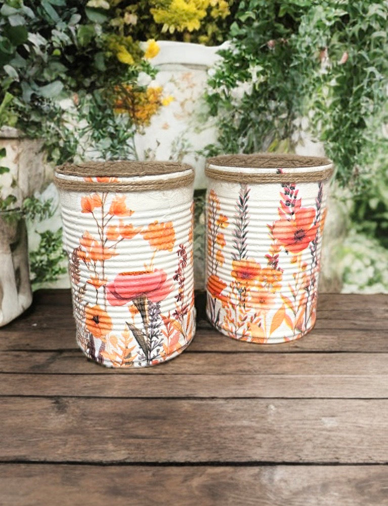 Watercolour Floral Peach Grow Your Own Herb Garden Gift Set