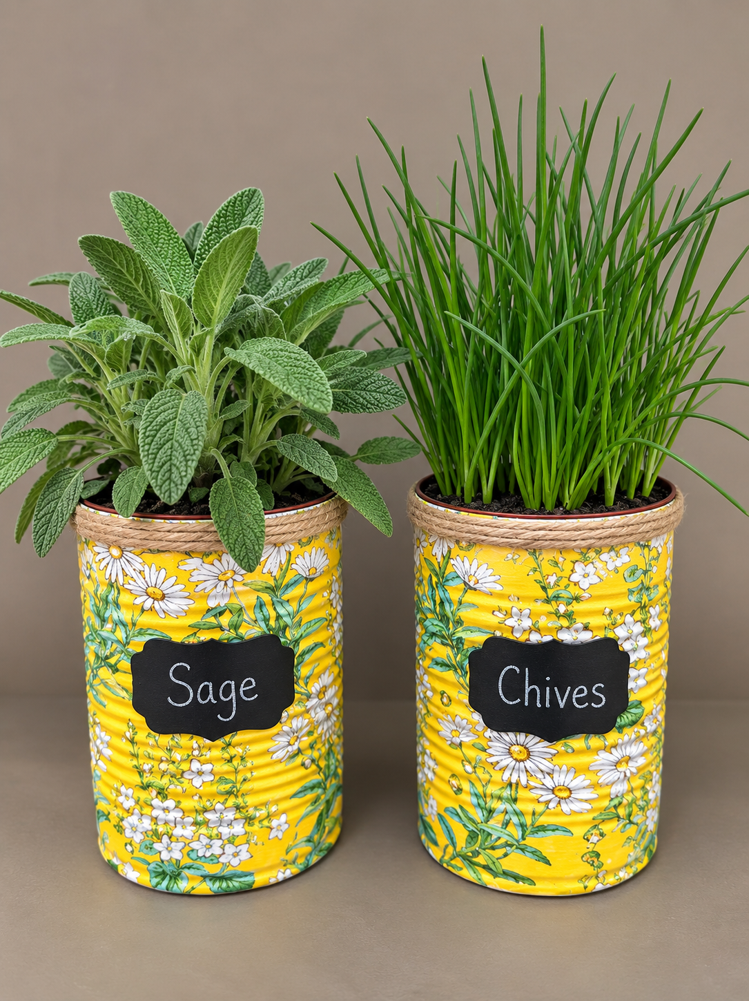 Gelbes Gänseblümchen Ditsy Kräuter selbst anbauen Geschenkset