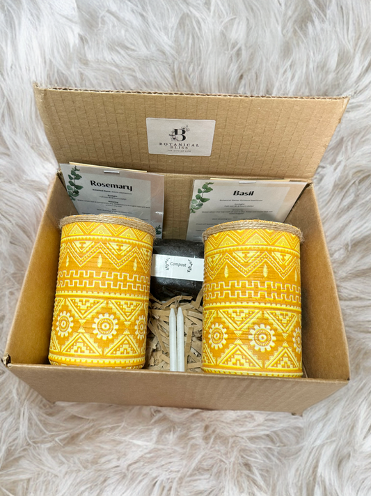 Mustard Aztec Tribal Grow Your Own Gift Set