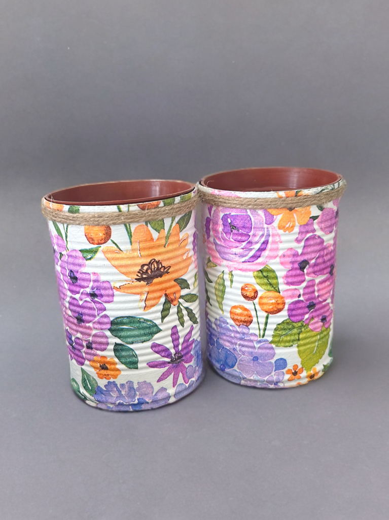 Lilac & Orange Cottage Bloom Grow Your Own Herb Garden Gift Set