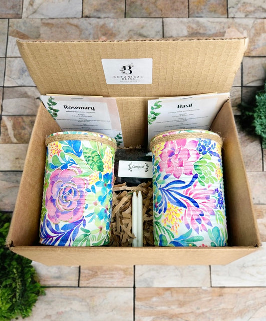 Pastel Bloom Grow Your Own Herbs Gift Set