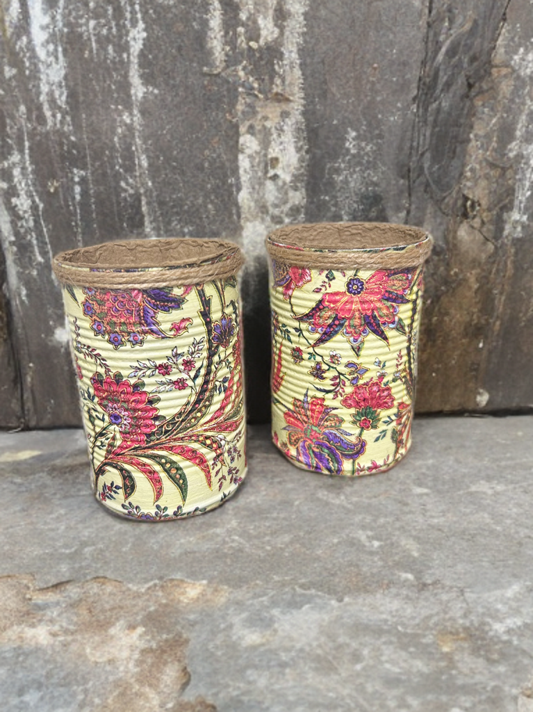 Cream Oriental Floral Grow Your Own Herb Gift Set