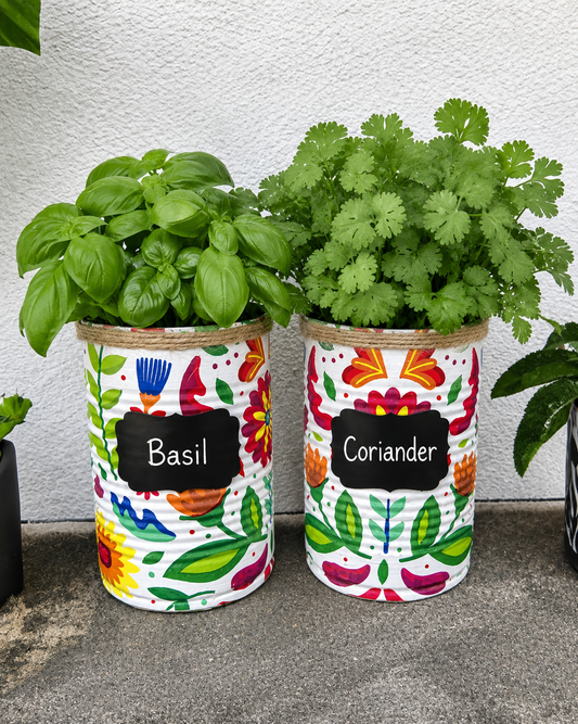 Folk Floral Grow Your Own Herb Garden Gift Set
