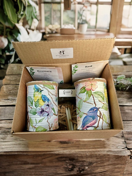 Spring Bird Grow Your Own Herb Gift Set