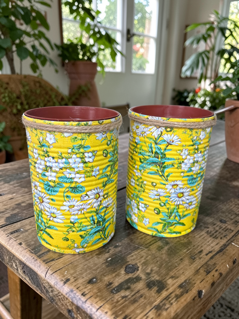Gelbes Gänseblümchen Ditsy Kräuter selbst anbauen Geschenkset