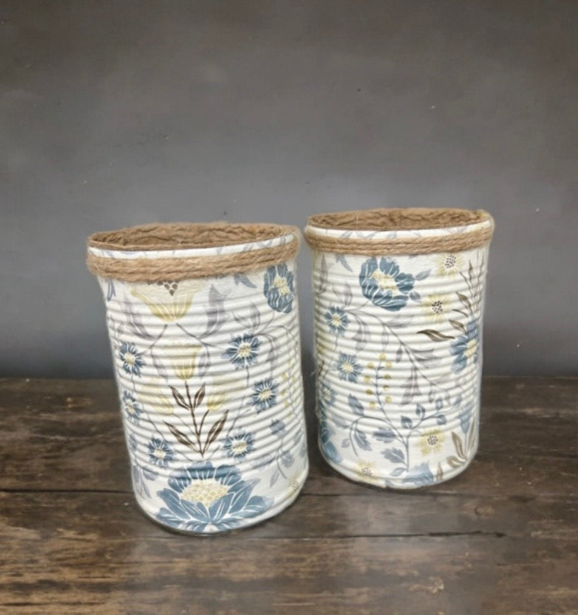 Cream & Duck Egg Blue Floral Grow Your Own Herb Garden Gift Set