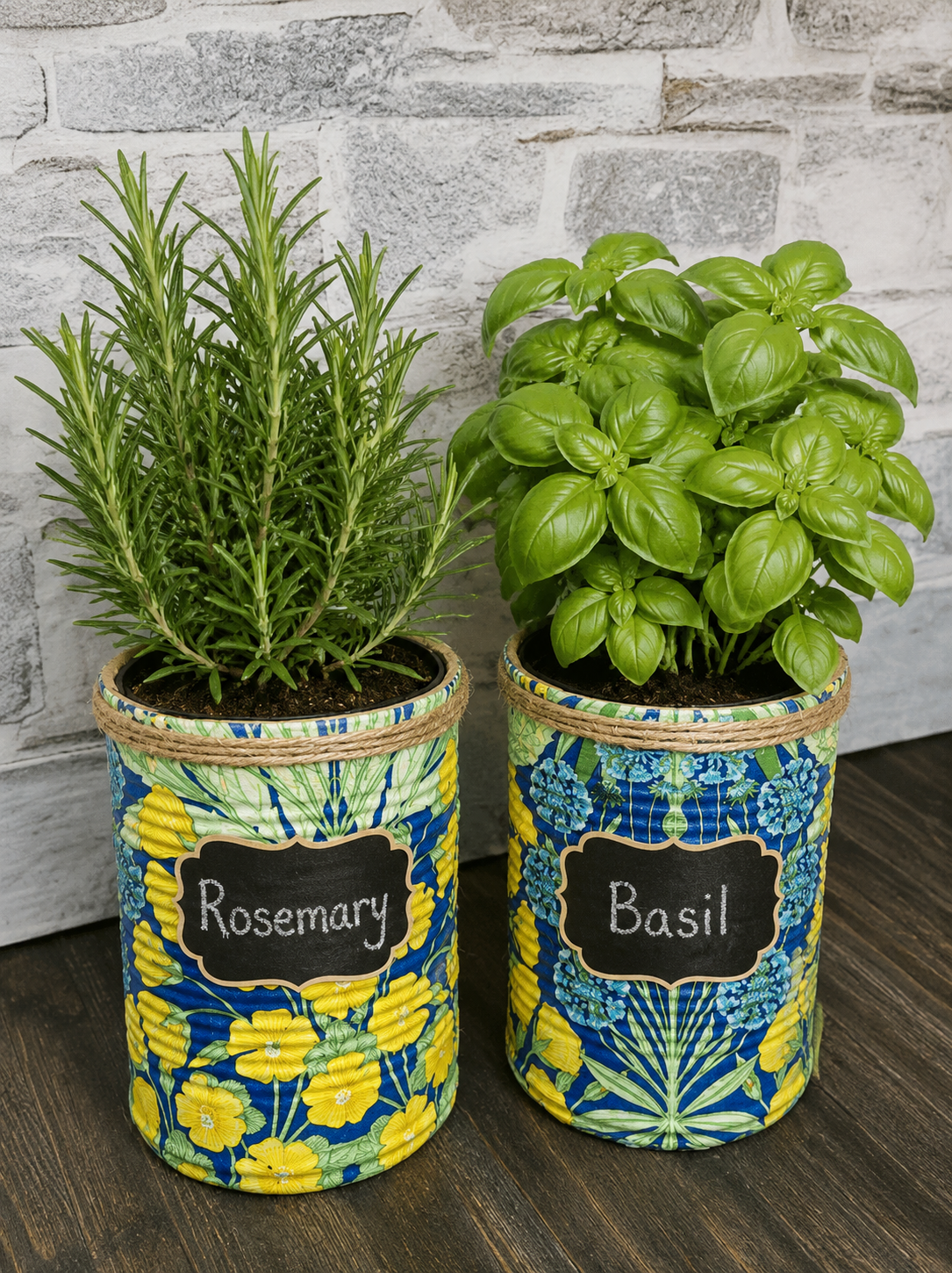 Gelb & Blau Blumen Grow Your Own Kräuter-Garten-Geschenkset