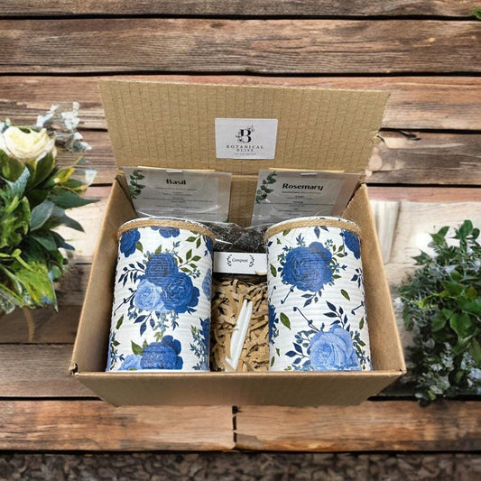 Navy Rose Grow Your Own Herbs Gift Set