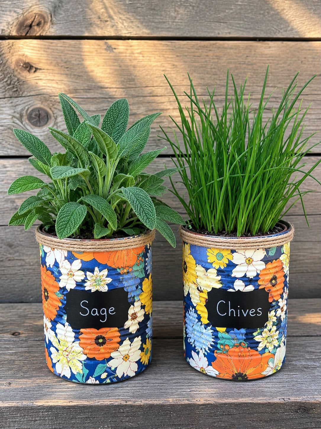 Tangerine Floral Garden Grow Your Own Herb Garden Gift Set