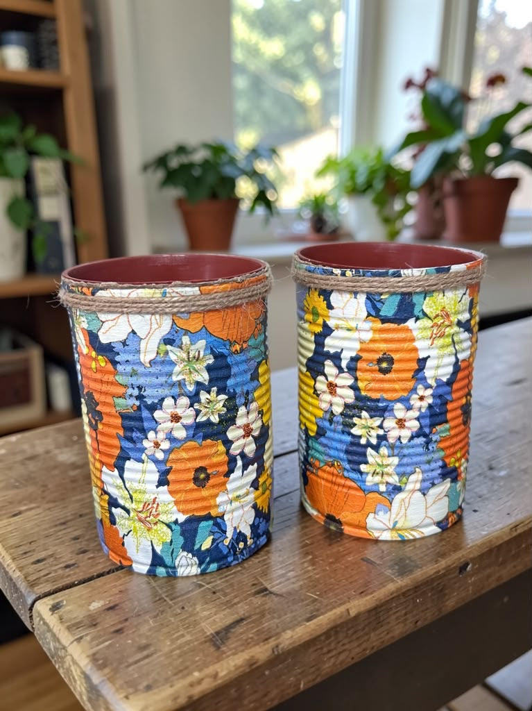 Tangerine Floral Garden Grow Your Own Herb Garden Gift Set